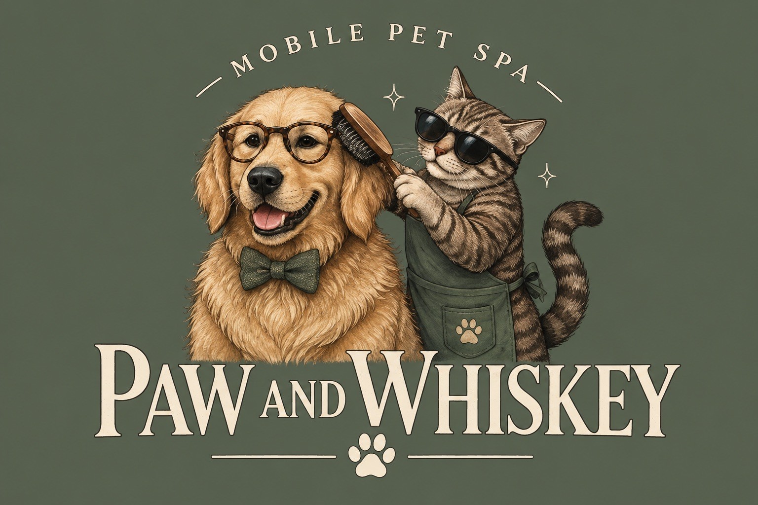 Paw & Whiskey mascot